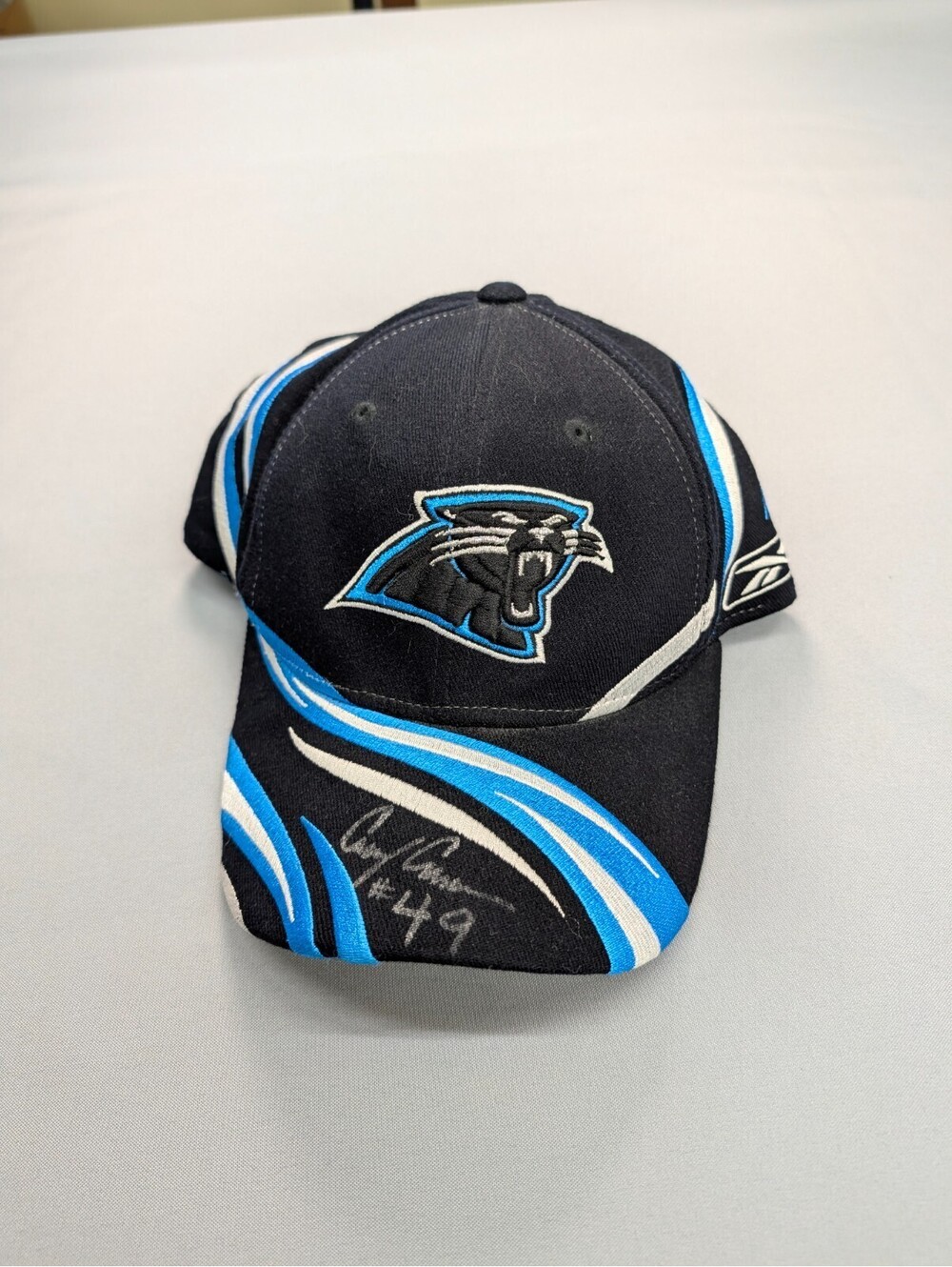 Carolina Panthers Reebok Hat Signed Casey Cramer 49 Cap OSFA